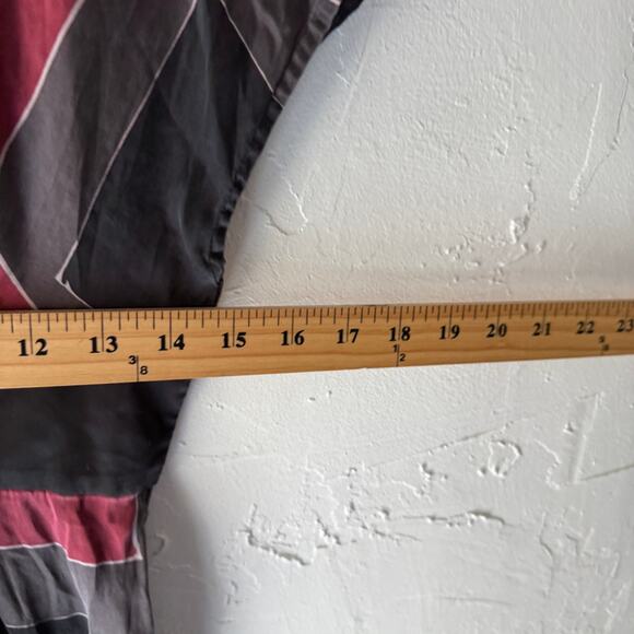 Express Y2K Colorblock Silk Blend Tunic Top 2 Deep V Empire Waist Retro Babydoll - Picture 7 of 8